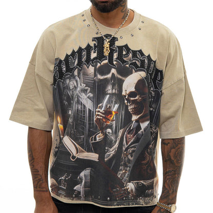 Stray respect earned wide & crop fit tee