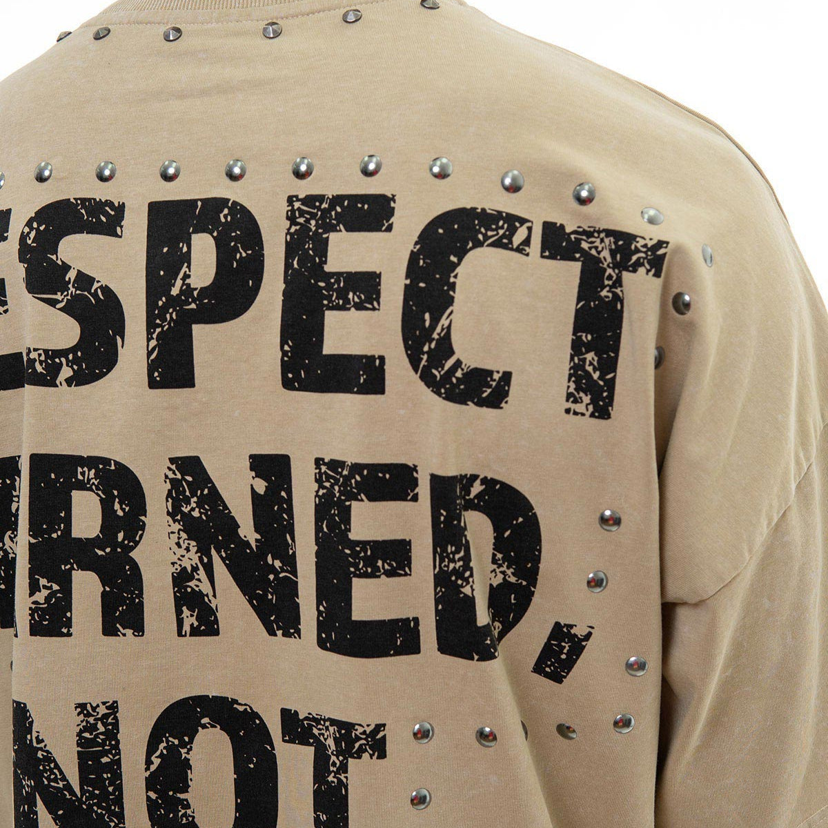 Stray respect earned wide & crop fit tee
