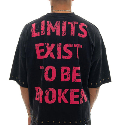 Stray push boundaries wide & crop fit tee