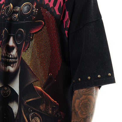 Stray push boundaries wide & crop fit tee