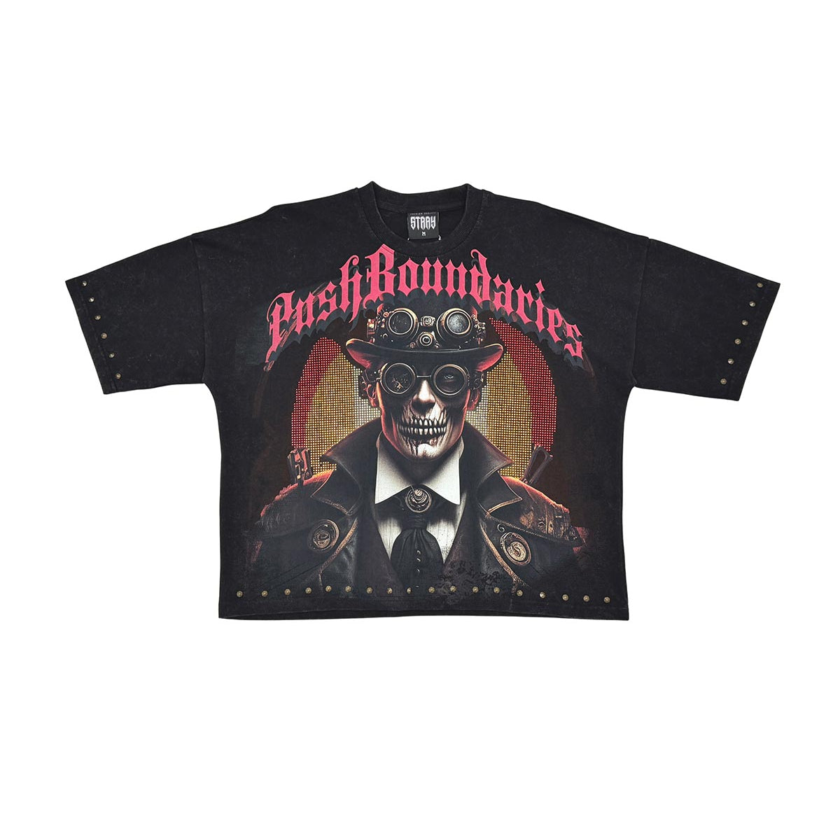 Stray push boundaries wide & crop fit tee