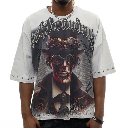 Stray push boundaries wide & crop fit tee