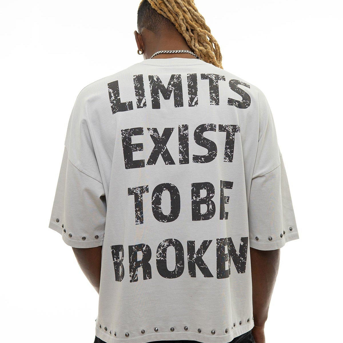 Stray push boundaries wide & crop fit tee