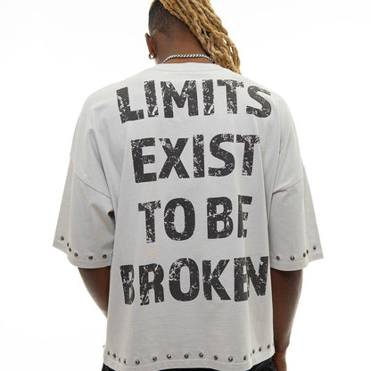 Stray push boundaries wide & crop fit tee