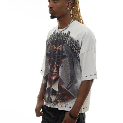 Stray push boundaries wide & crop fit tee