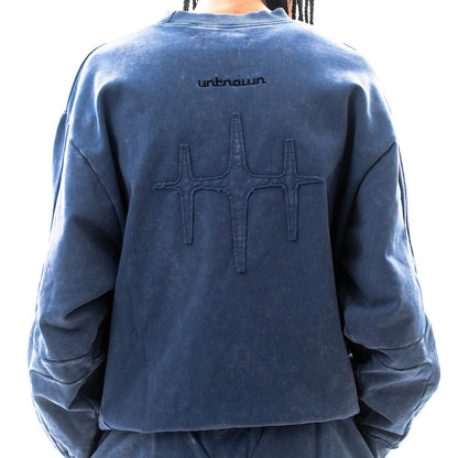 Garment-dyed heavyweight cotton fleece sweatshirt