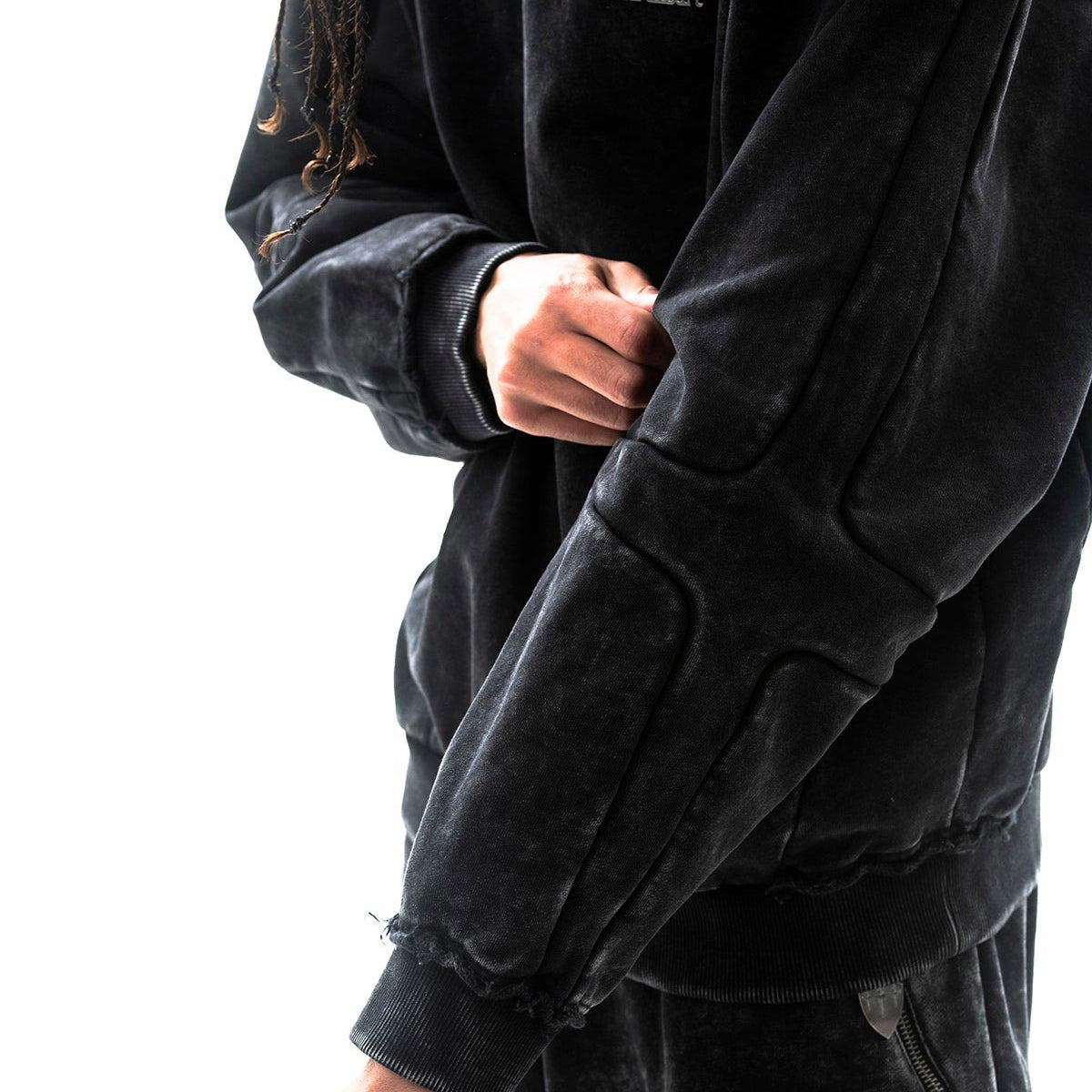 Garment-dyed heavyweight cotton fleece sweatshirt