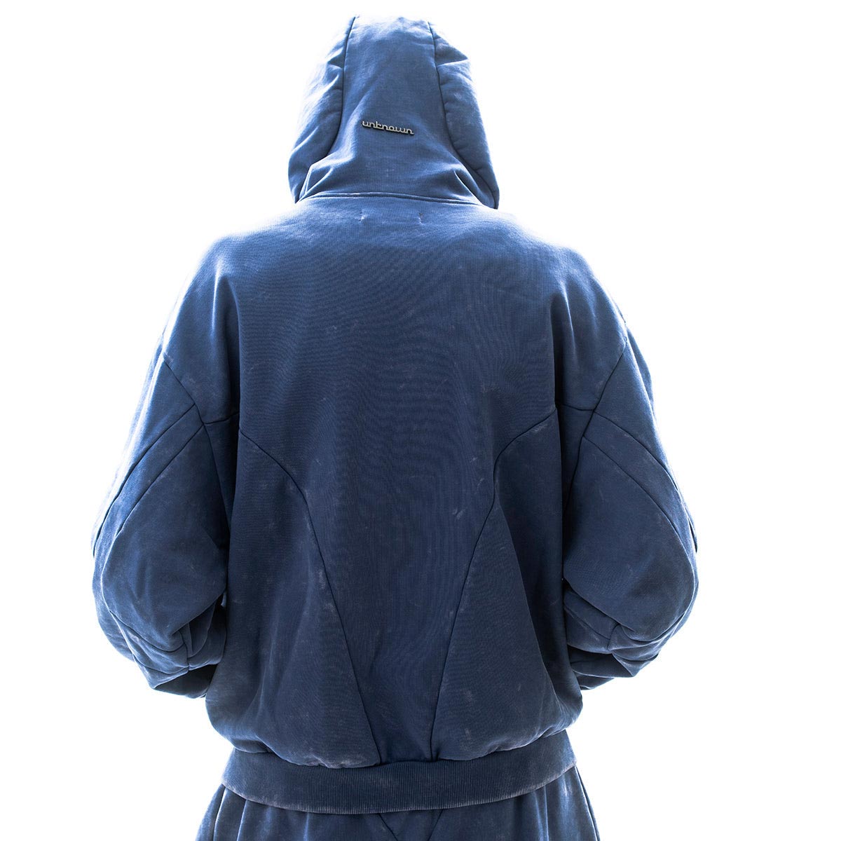 Garment-dyed heavyweight cotton fleece Zipper hoodie