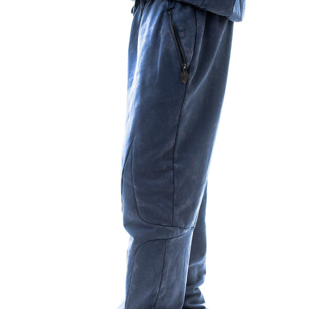 Garment-dyed heavyweight cotton fleece sweatpants Zipper Pocket