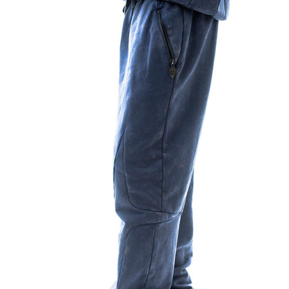 Garment-dyed heavyweight cotton fleece sweatpants Zipper Pocket