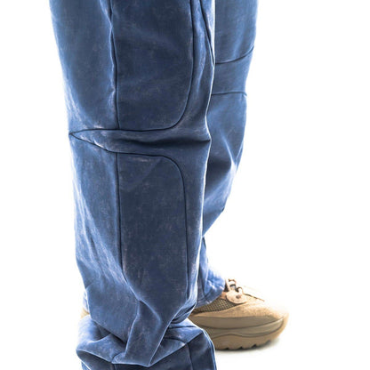 Garment-dyed heavyweight cotton fleece sweatpants Zipper Pocket