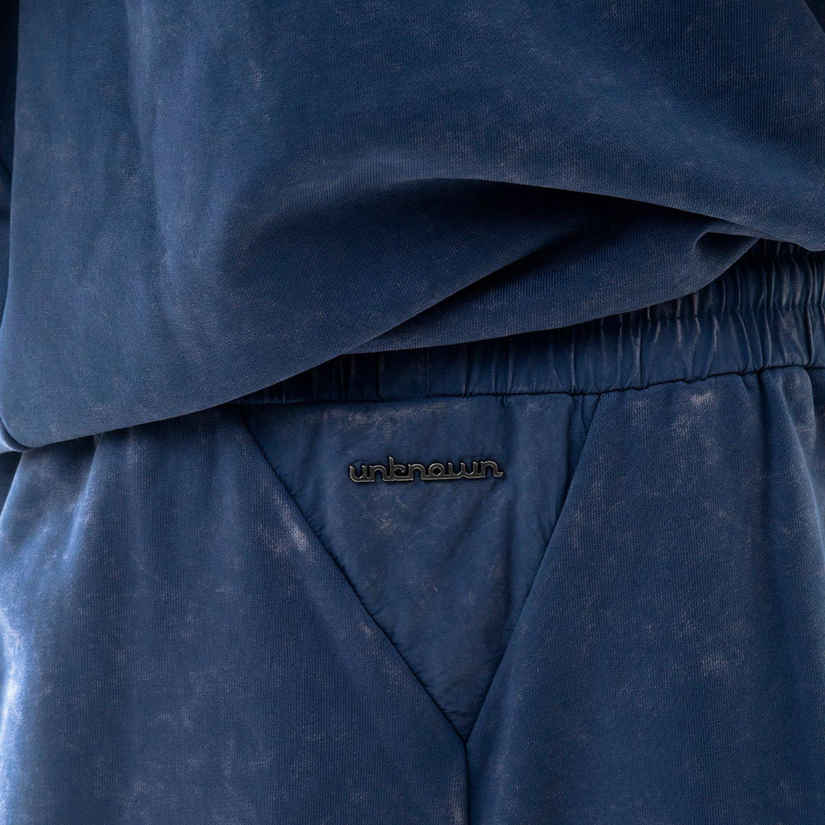Garment-dyed heavyweight cotton fleece sweatpants Zipper Pocket