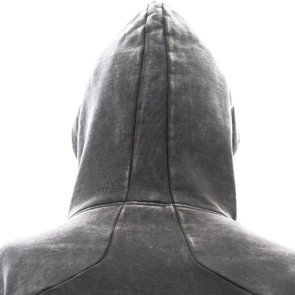 Garment-dyed heavyweight cotton fleece hoodie