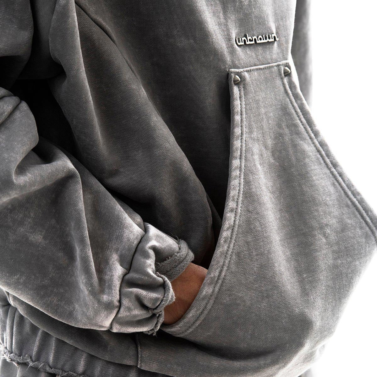 Garment-dyed heavyweight cotton fleece hoodie