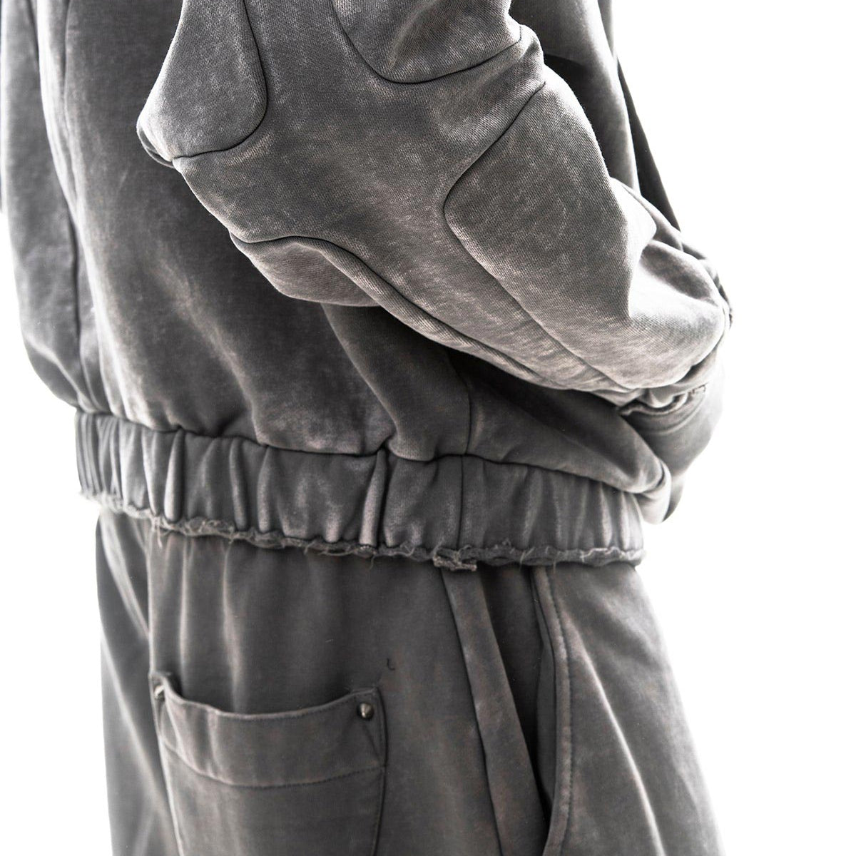 Garment-dyed heavyweight cotton fleece hoodie