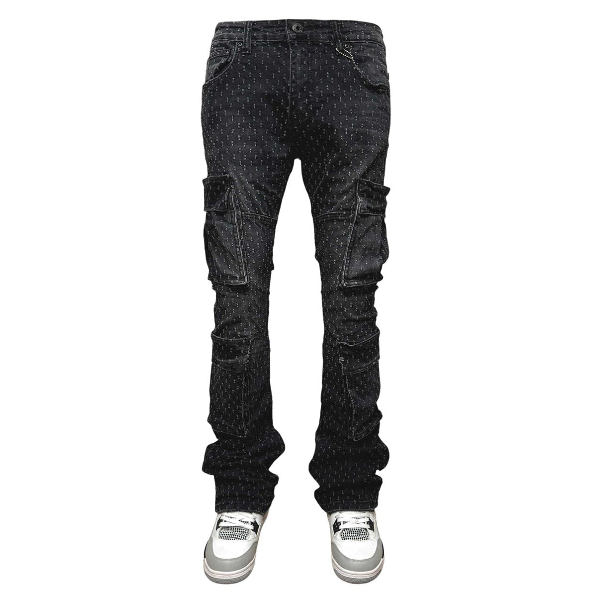 Dual cargo flared pants