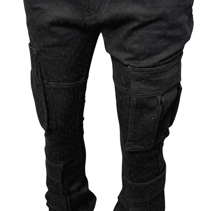 Dual cargo flared pants