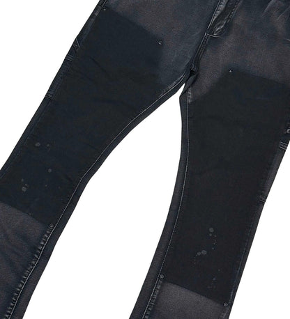 Two-tone flared fit pants