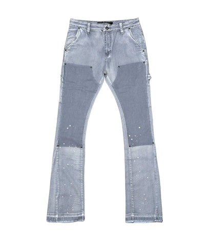 Two-tone flared fit pants