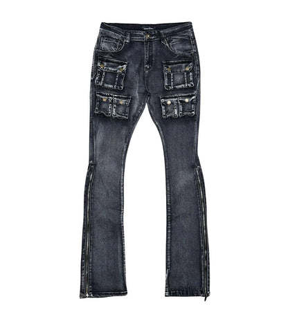 Flared fit pant multi-pocket