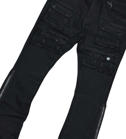 Flared fit pant multi-pocket