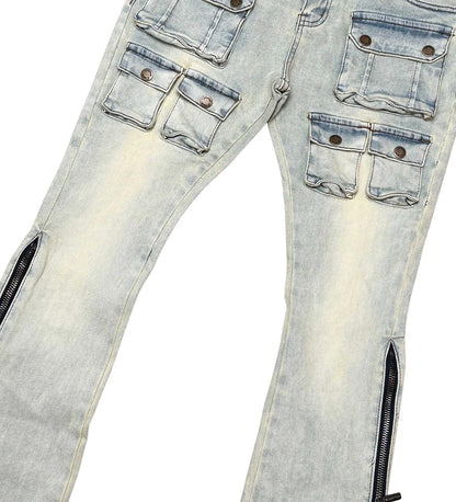 Flared fit pant multi-pocket