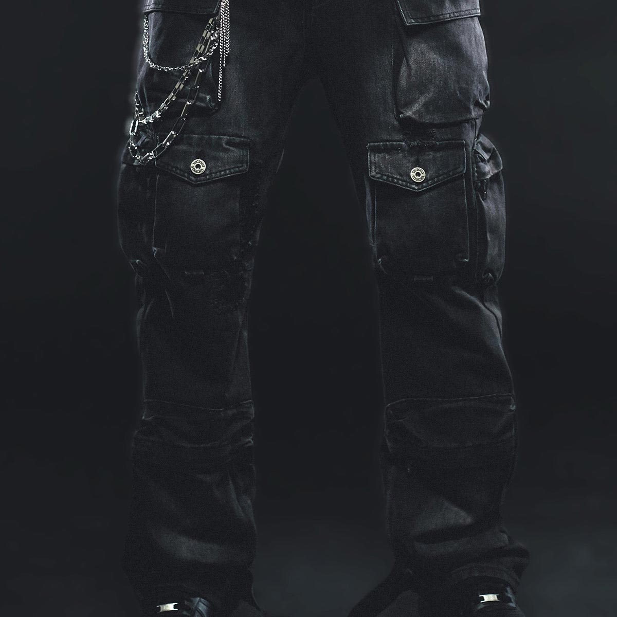 Multi cargo baggy/ loose fit denim