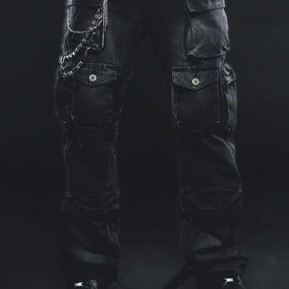 Multi cargo baggy/ loose fit denim