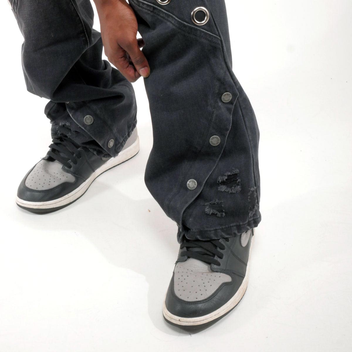 Vortex stacked grommet denim pant