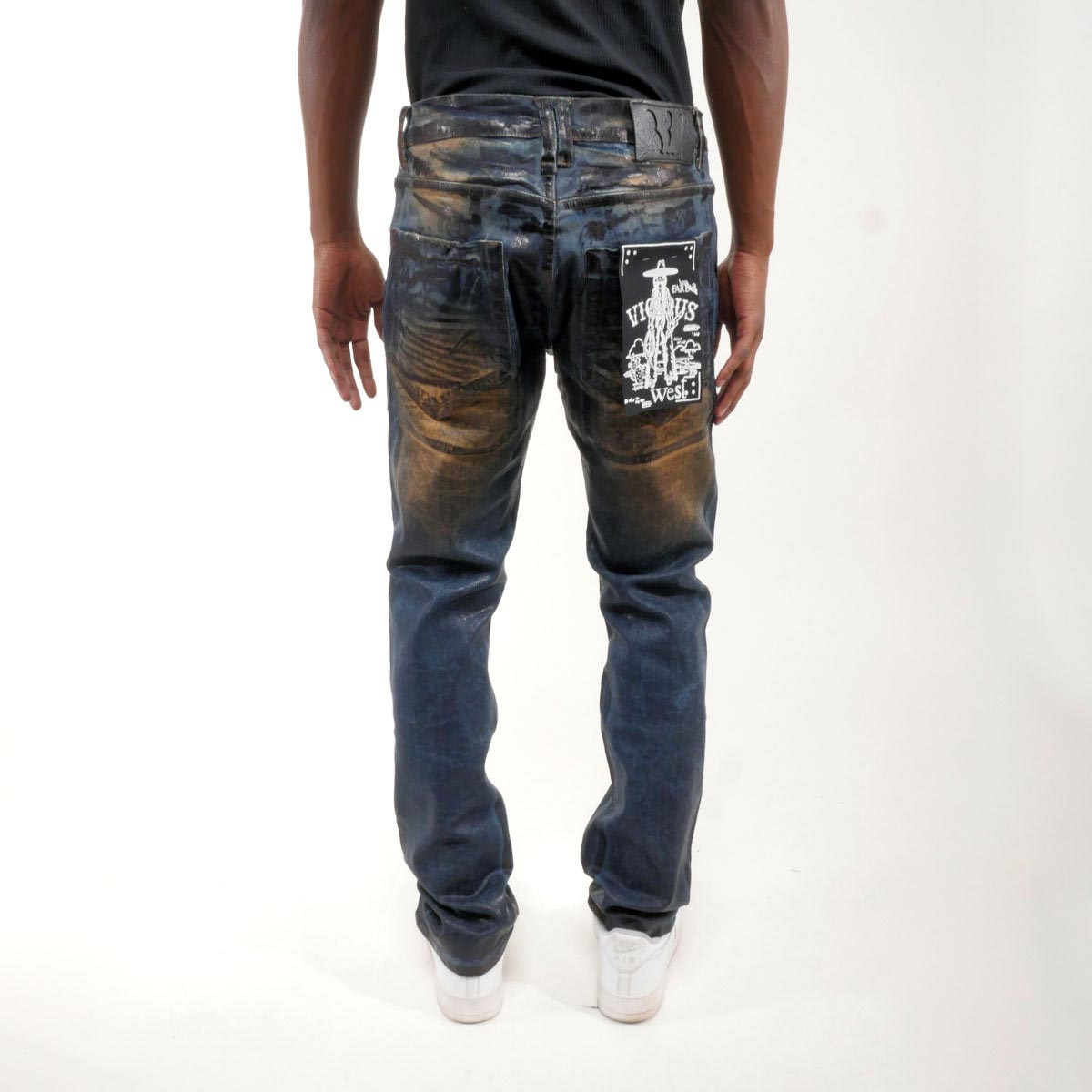 Vicious distressed denim pant