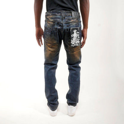 Vicious distressed denim pant