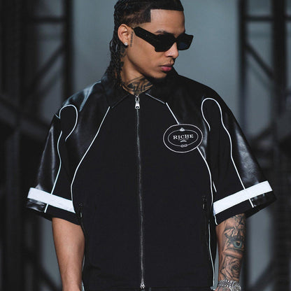 Racer crop jacket