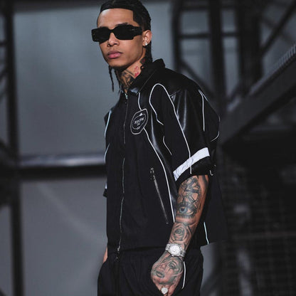 Racer crop jacket