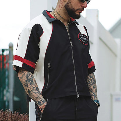 Racer crop jacket
