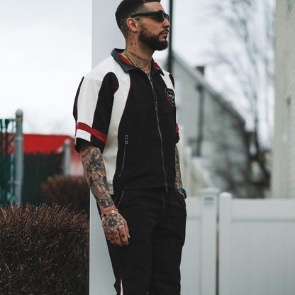 Racer crop jacket