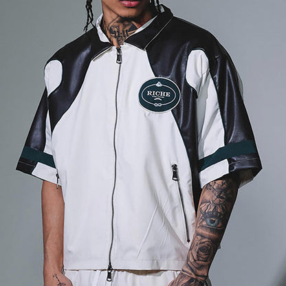 Racer crop jacket
