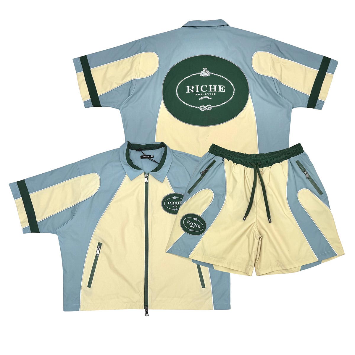 Nylon biker jacket set