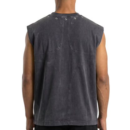 Printed wings sleeveless tee by Unknown - 2 | Vie+Riche