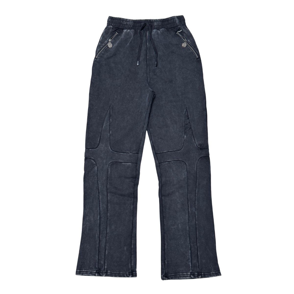 Unknown Sculpted Panel Acid-Wash Joggers