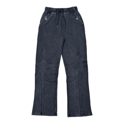 Unknown Sculpted Panel Acid-Wash Joggers