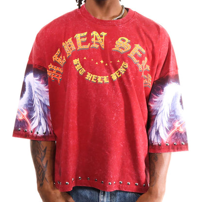 Angel wings 3/4 sleeve tee