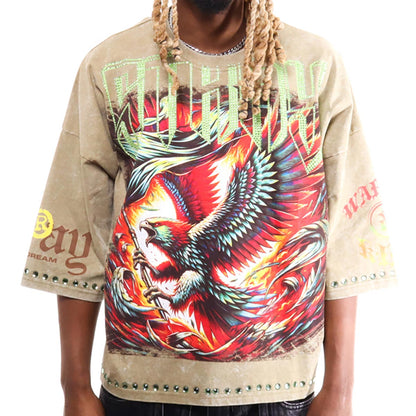 Stray eagle 3/4 sleeve tee