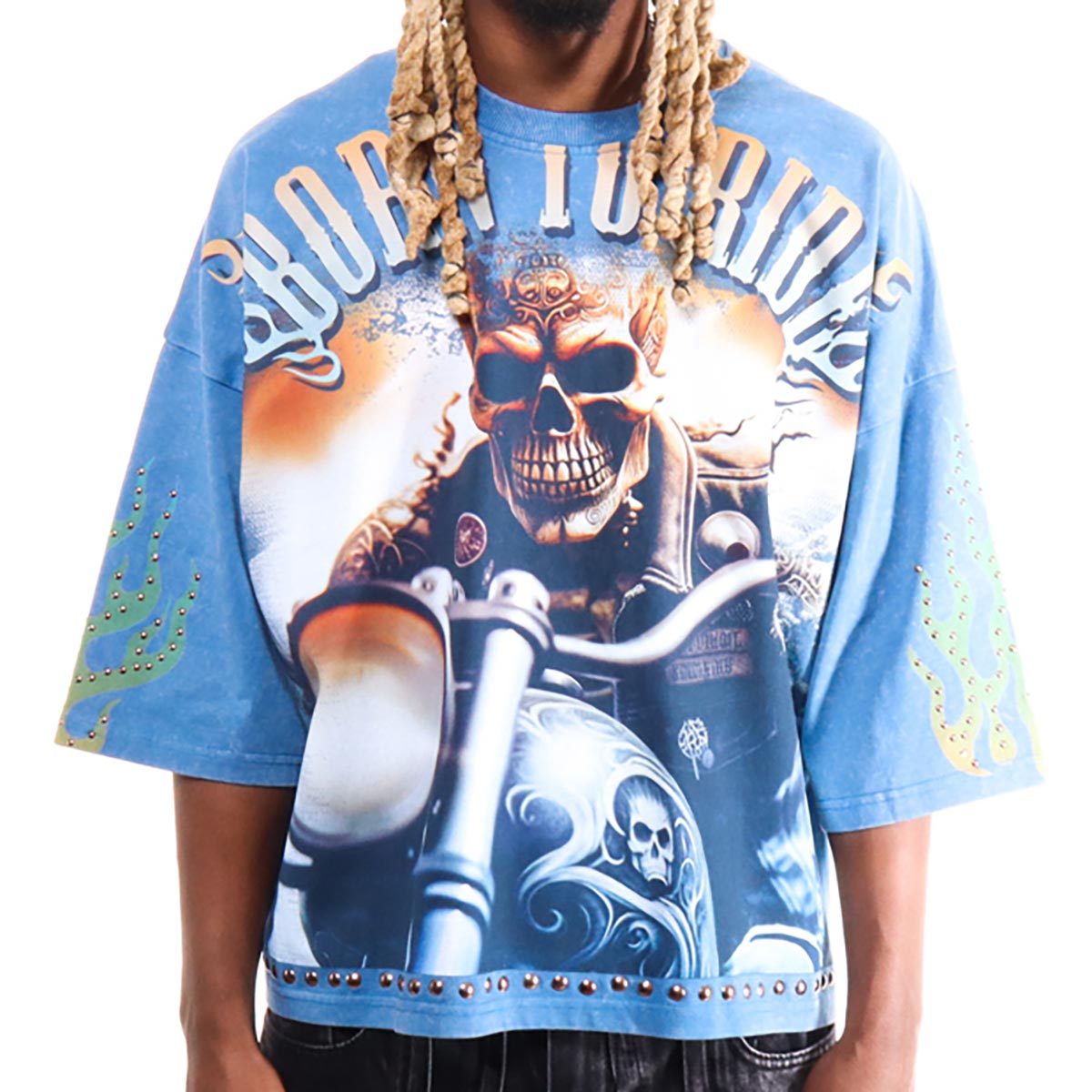 Born to ride 3/4 sleeve tee