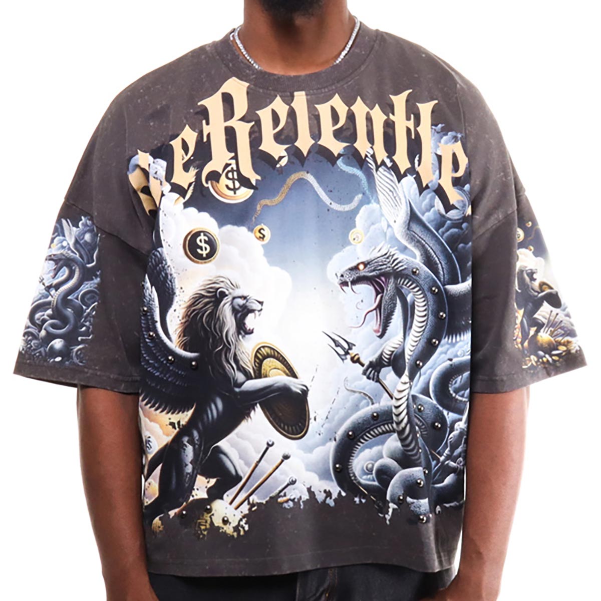 Never back down wide & crop fit tee