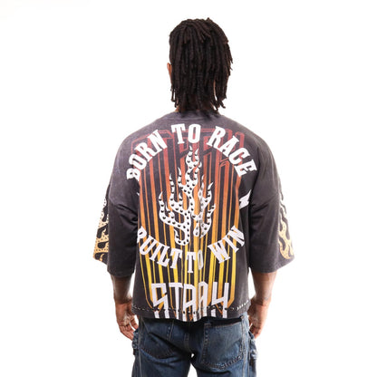 Born to ride 3/4 sleeve tee