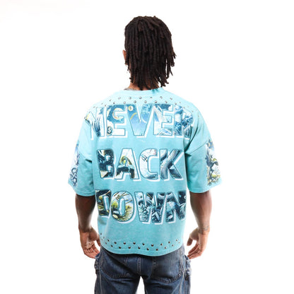 Never back down wide & crop fit tee