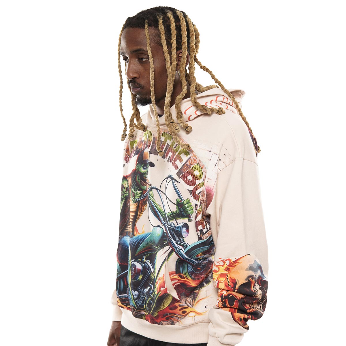 Bad to the bone stray pullover hoodie