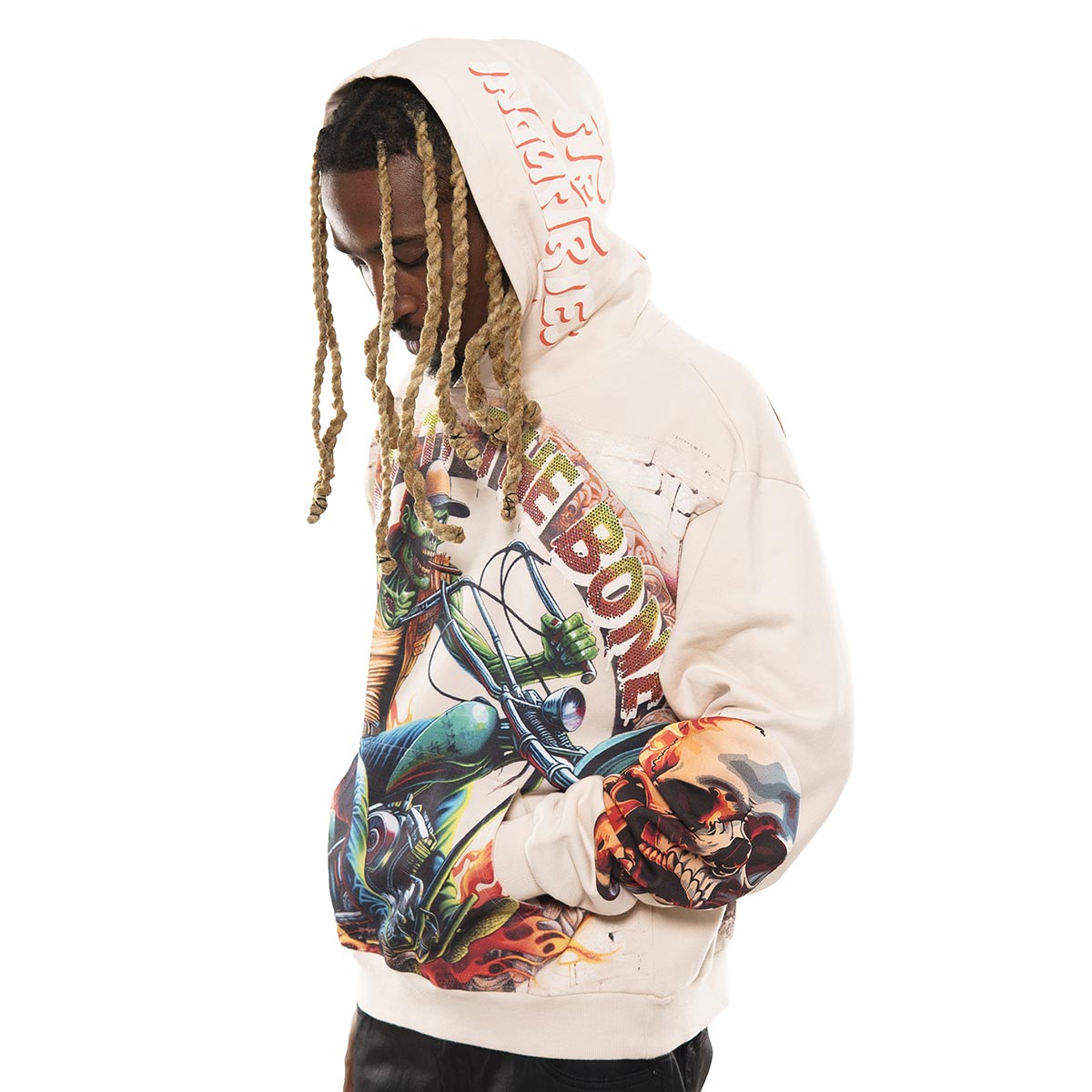 Bad to the bone stray pullover hoodie