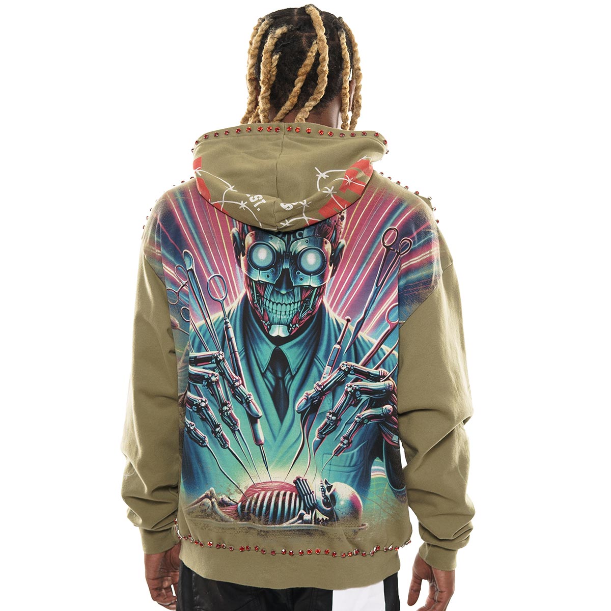 Zombie cyborg stray full-zip hoodie