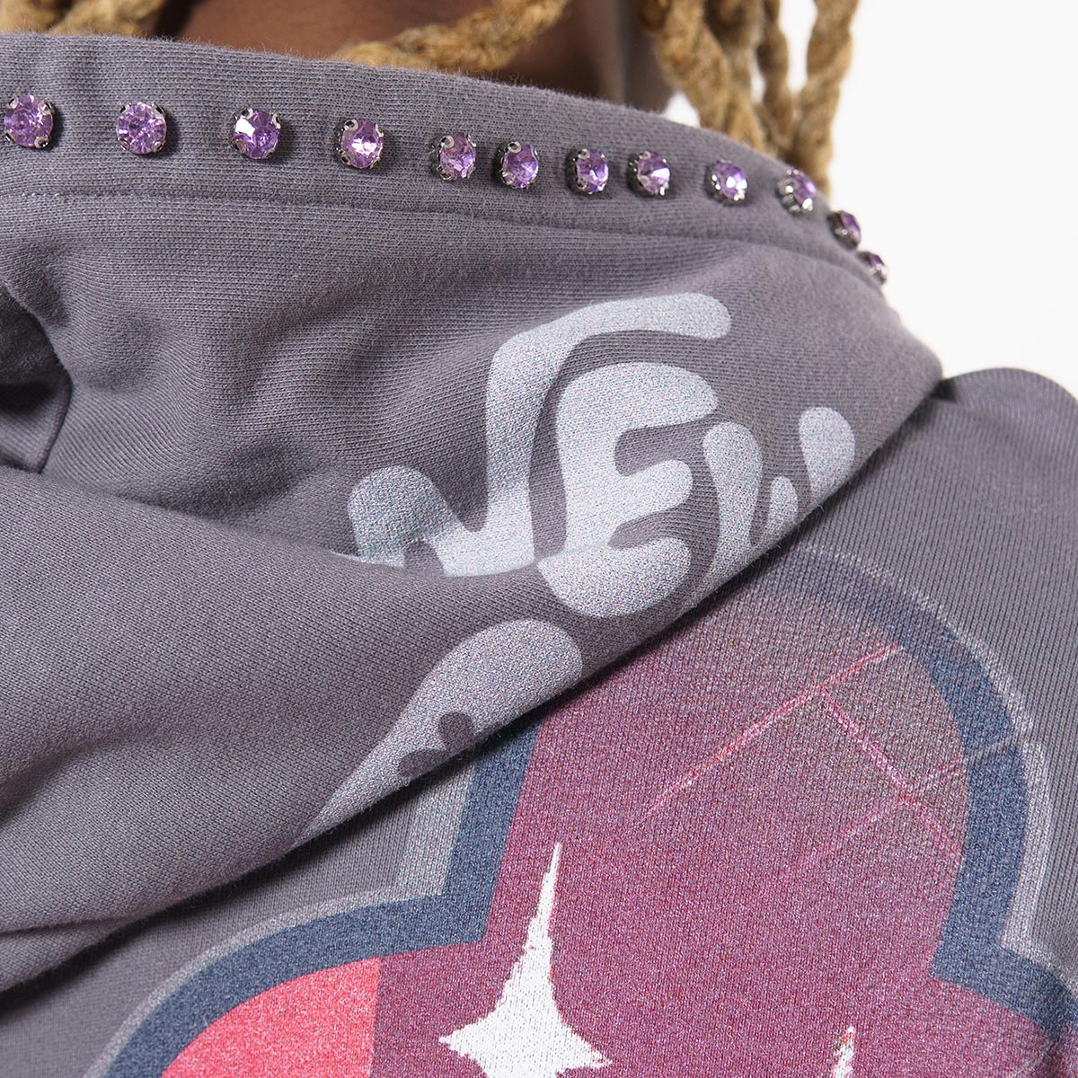 Vamp skull stray full-zip hoodie